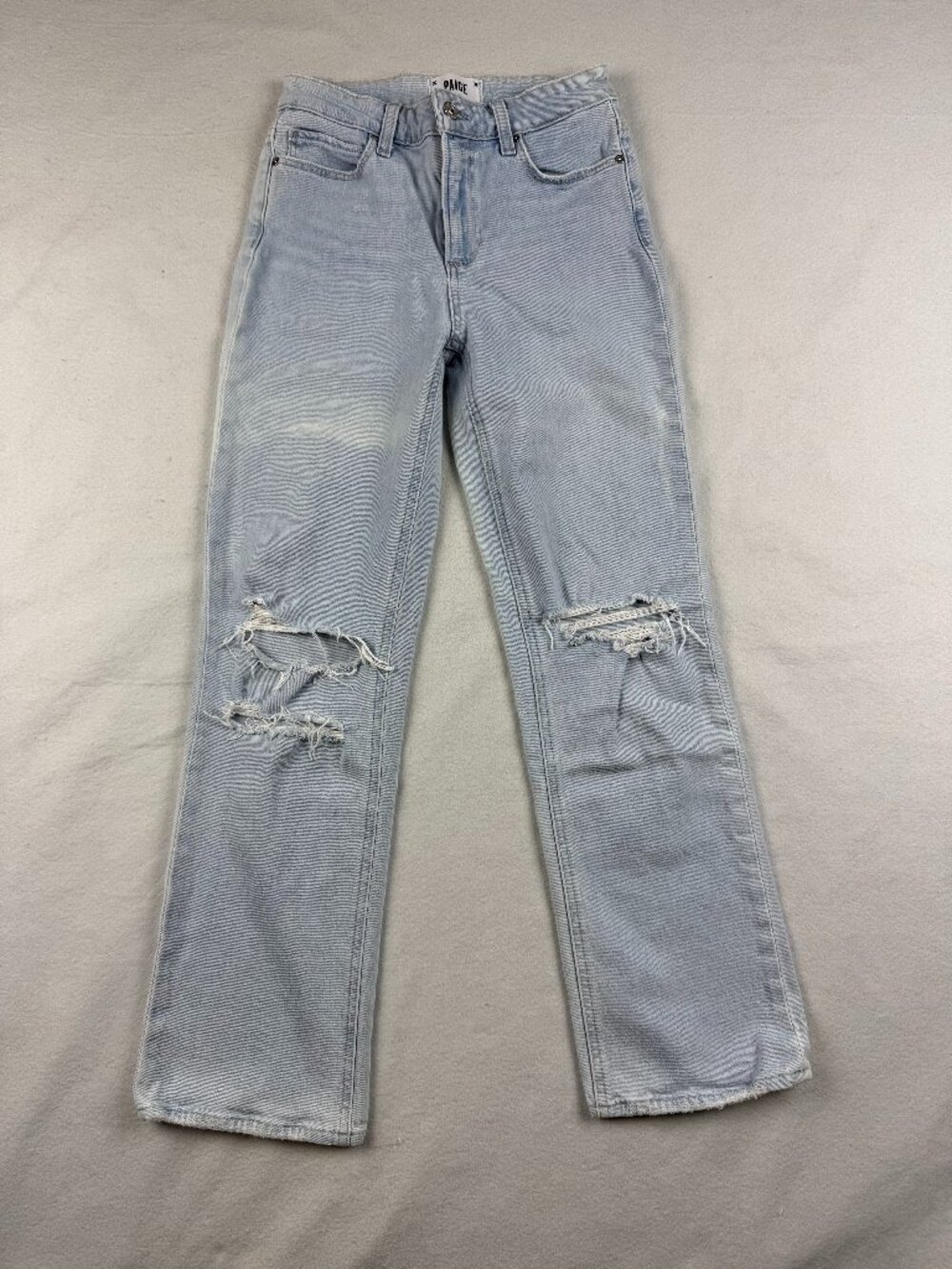 Paige Relaxed Colette Distressed Cropped Jeans Size 25
